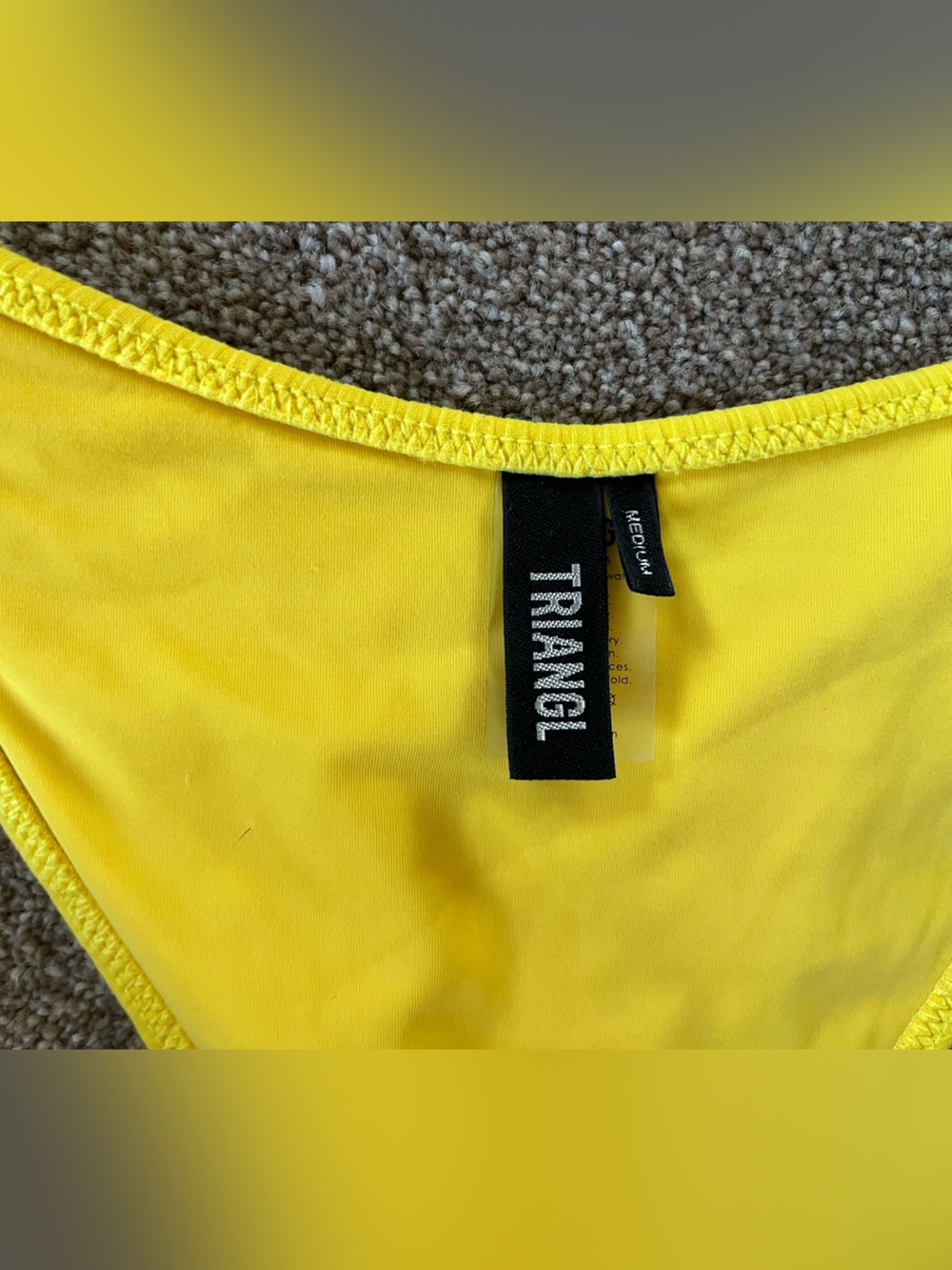 Triangl Yellow Ribbed Bikini Bottom - Picture 5 of 5